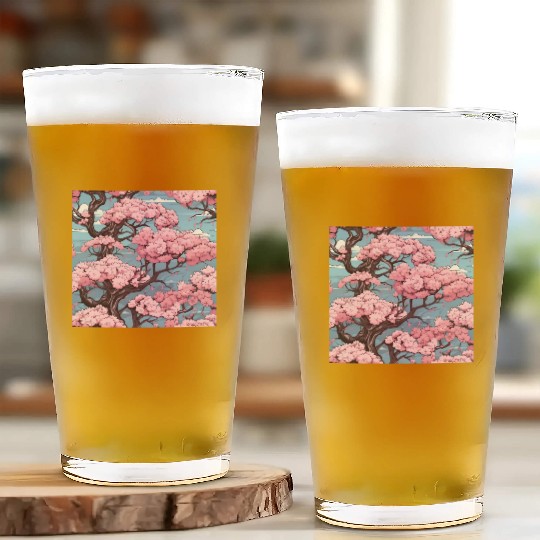 Anime Euphoria: Fantasy Cherry Blossom Dreamscape Glass Cups