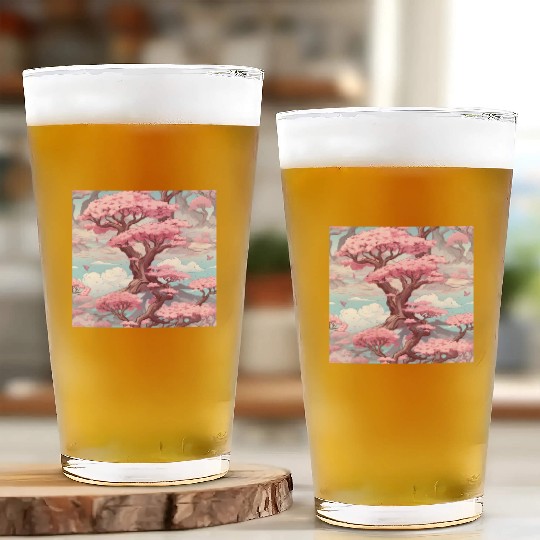 Anime Euphoria: Fantasy Cherry Blossom Dreamscape Glass Cups