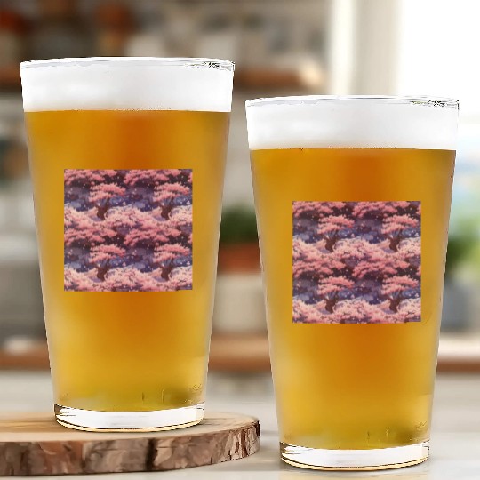 Anime Euphoria: Fantasy Cherry Blossom Dreamscape Glass Cups
