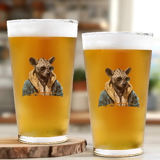 Street Style Spotted Hyena | Hyena Lovers Glass Cups