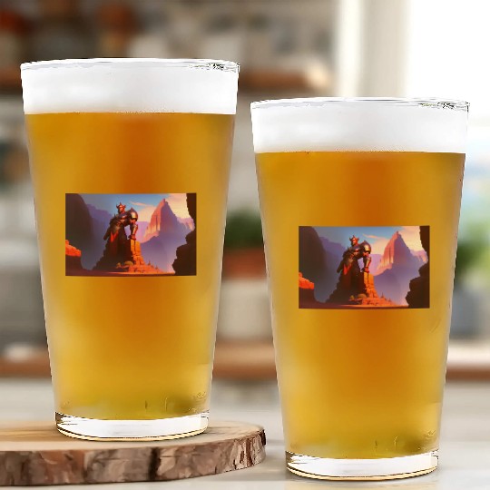 Khorne statue in the depths of the grand canyon Glass Cups