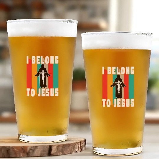 I Belong To Jesus Love Jesus Christian Christmas Glass Cups