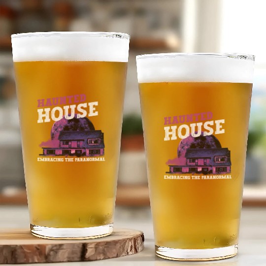 Horror Paranormal Haunted House Spooky Halloween Glass Cups