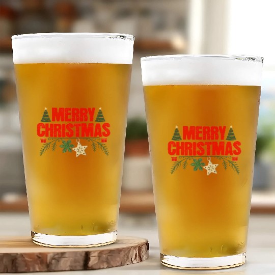 MERRY CHRISTMAS Glass Cups