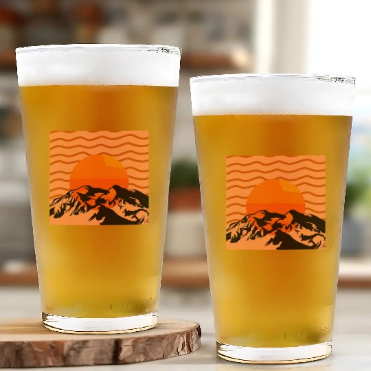 Denali Mountain Glass Cups