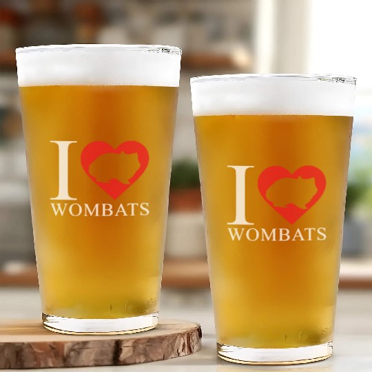 Wombat Love Glass Cups