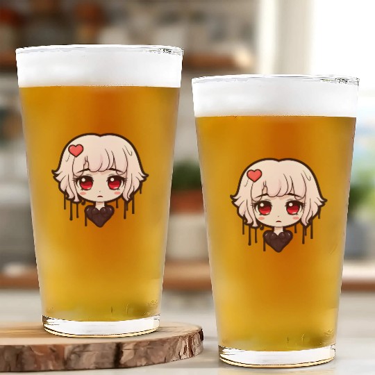 "Kawaii Sad Girls Club" by ART1SAN Glass Cups