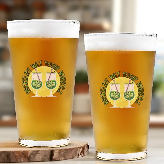 Wickedly Wet Your Whistle Bartender Halloween Glass Cups