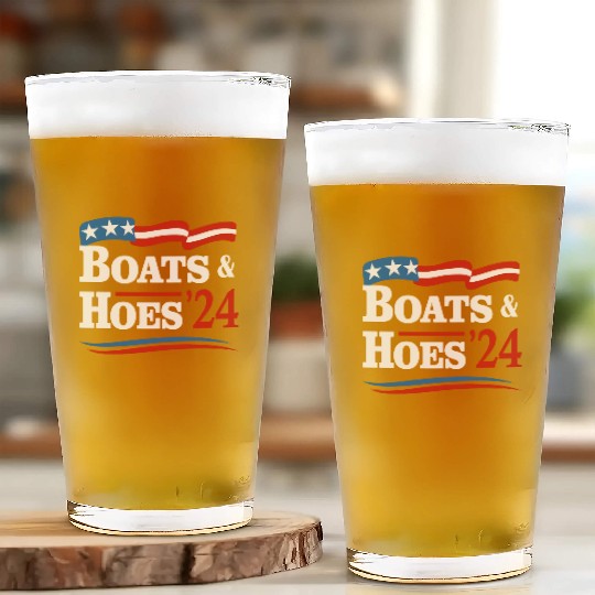 Boats & Hoes 24 Vintage Retro Meme Step Brother Glass Cups