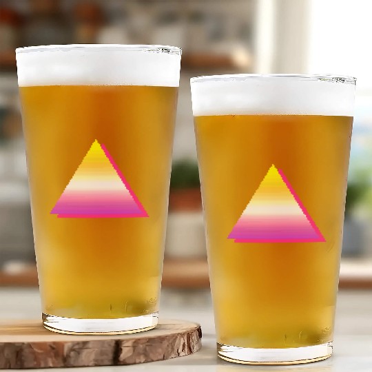 Retro triangle style 80s-90s. Glass Cups