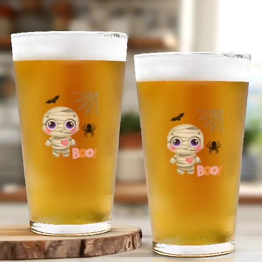 Halloween Baby Mummy Glass Cups
