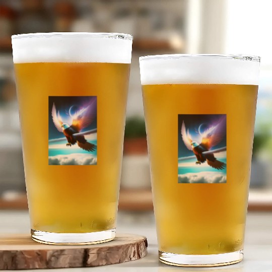 "Embrace Transformation: Crystal Eagle Design" Glass Cups