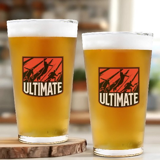 Flying Disc Ultimate Frisbee Player Disc Golfing Glass Cups