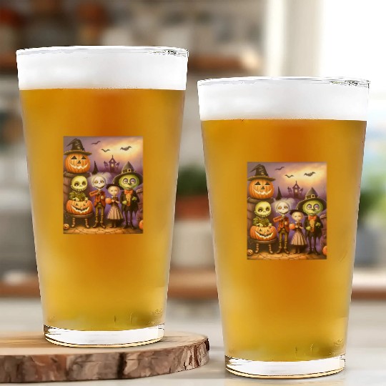 Halloween Friends Glass Cups