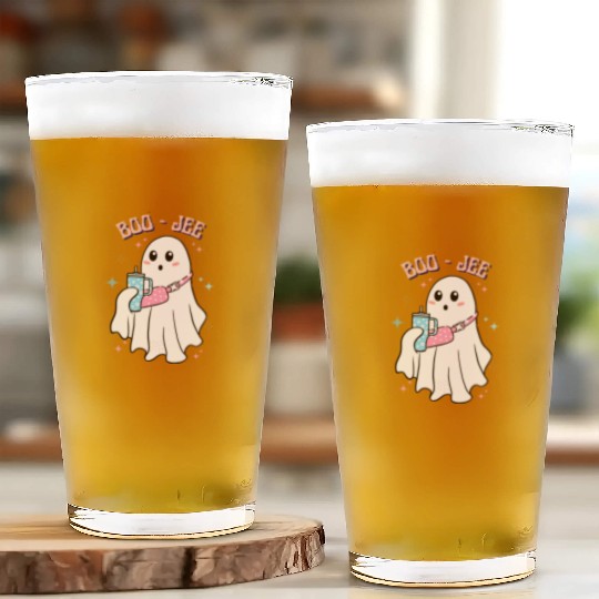 BOO-JEE Spooky Cute Ghost Halloween Costume Design Glass Cups