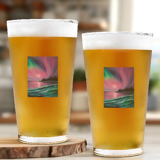 Northern lights Glass Cups