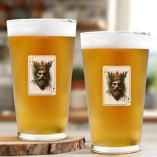 King Spades Halloween Creepy Gothic Poker Glass Cups