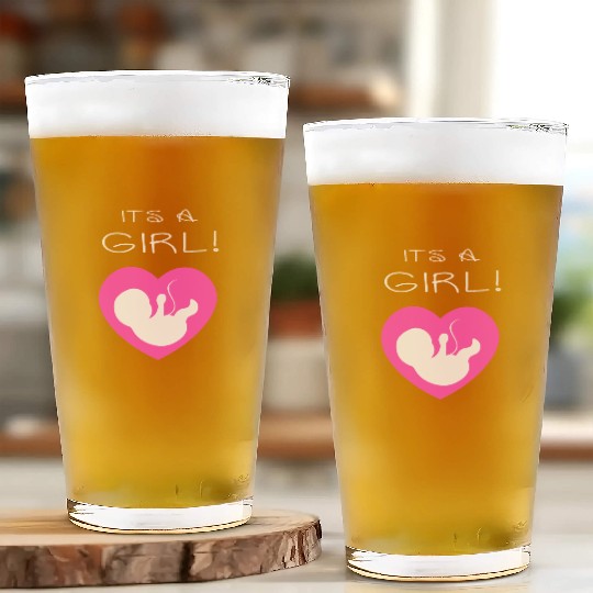 Its a girl thanksgiving Christmas Glass Cups