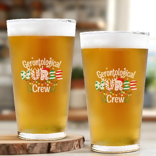 One Merry gerontological nurse Christmas Glass Cups