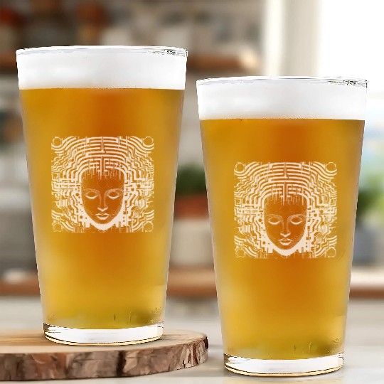 Brain Structures - Surreal Art Glass Cups