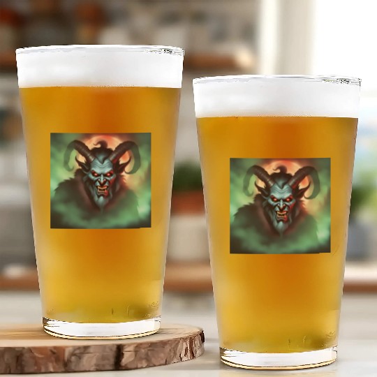 Krampus in Green Fog Glass Cups