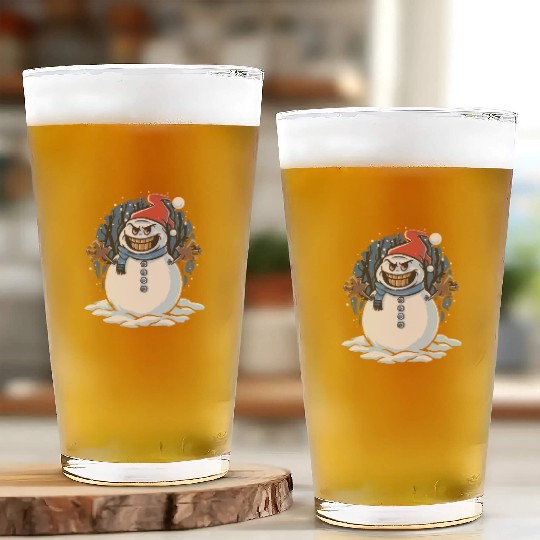 frosty snowman creepy Glass Cups