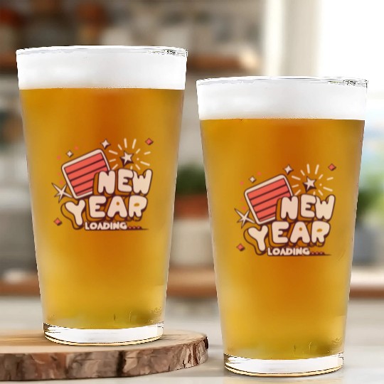 NYE New Year Loading Cheers To Festive New Year's Glass Cups