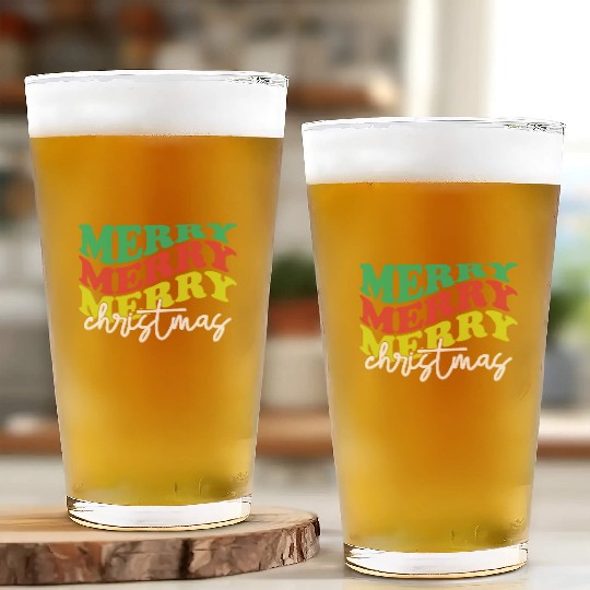 Merry merry merry Christmas, Xmas Design Glass Cups