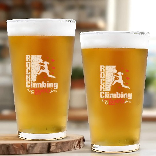 Rock Climbing Lover Glass Cups