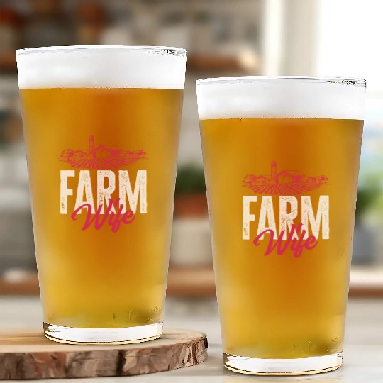 Farm Wife Funny Farmer Gift Glass Cups