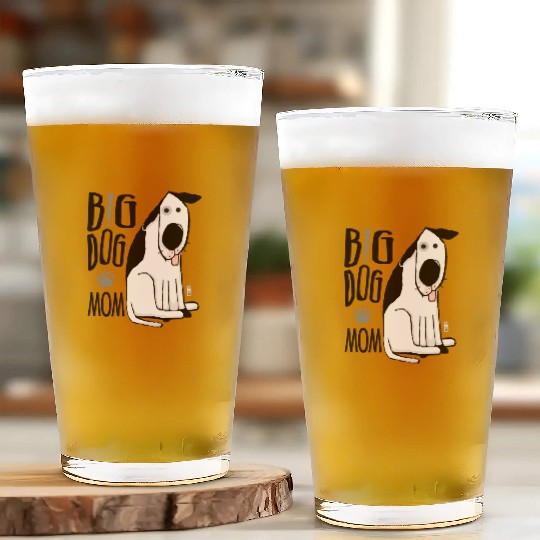 Big Dog Mom Glass Cups
