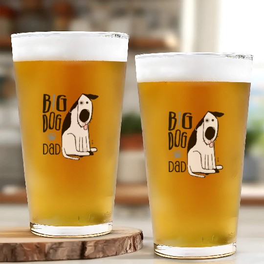 Big Dog Dad Glass Cups