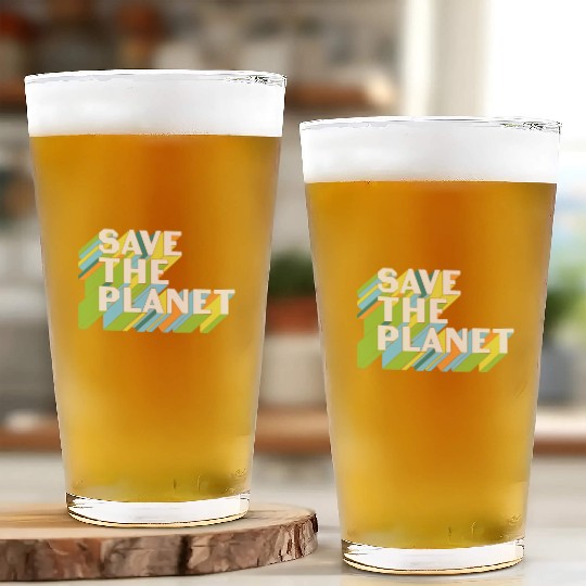 Happy Earth Day Save The Planet Glass Cups