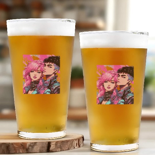 80s Fashion Glass Cups