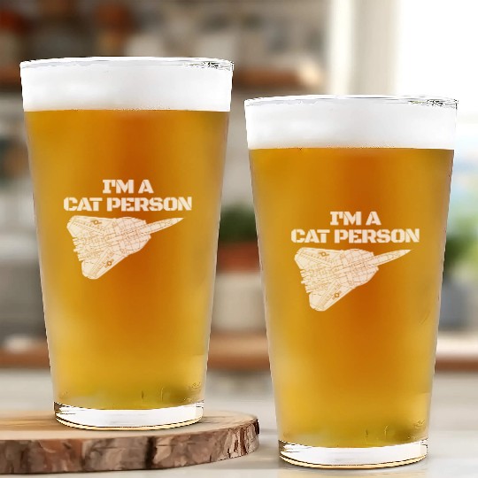 I'm Cat Person F14 Tomcat Fighter Jet Schematicf14 Glass Cups