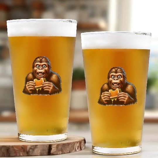 Bigfoot Discovers Grilled Cheese Sandwich Glass Cups