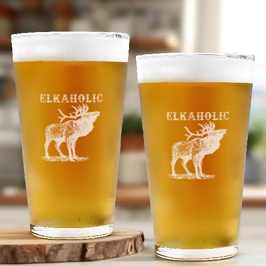 Elk Hunting Elkaholic Hunters Glass Cups