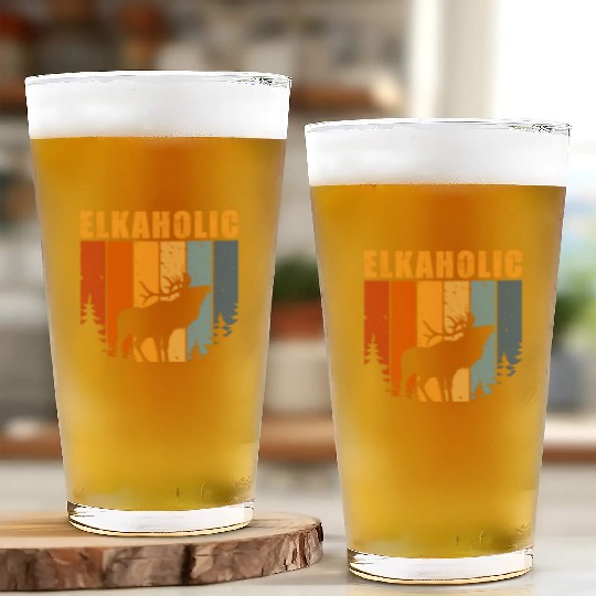 Elk Hunting Elkaholic Hunters Glass Cups