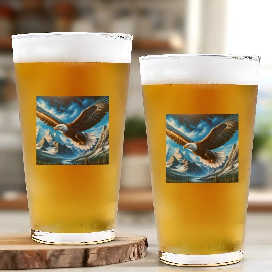 Majestic Eagle: Soaring Spirit Glass Cups