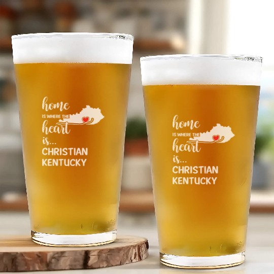 Christian County Kentucky Is Where My Heart Is Glass Cups