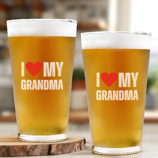 I Love My Grandma Glass Cups