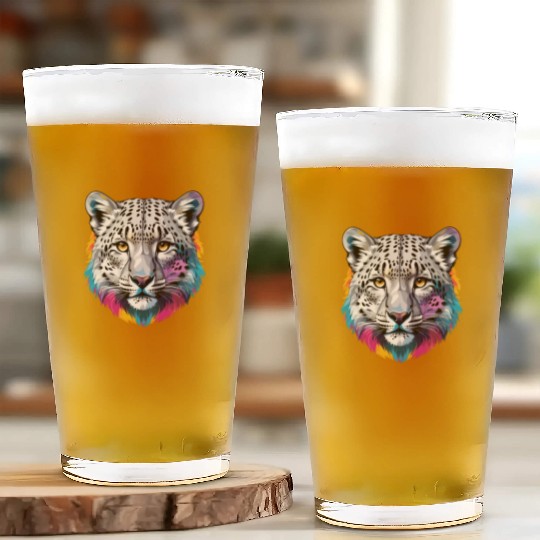 Snow Leopard Glass Cups