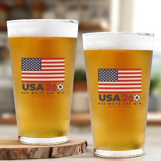 USA World Cup 2026 Glass Cups US Soccer