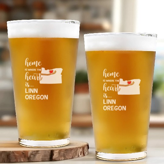 Linn County Oregon Is Where My Heart Is Gift Glass Cups