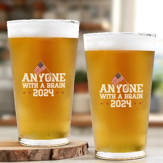 2024 Brain Vote Democracy Anti-Trump Glass Cups