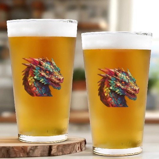 Cerulean Coil: The Stained Glass Dragon Glass Cups