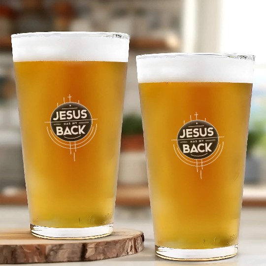 Jesus Has My Back 19 Glass Cups