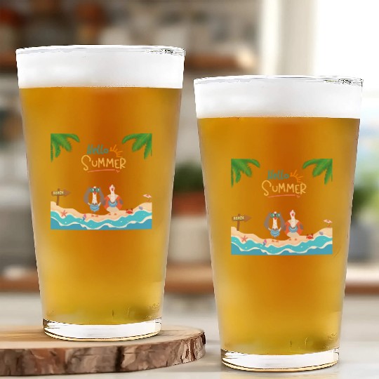 beach lobster Glass Cups