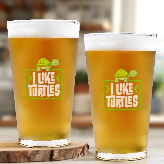 I Like Turtles Cute Tortoise Love Turtle Lover Glass Cups