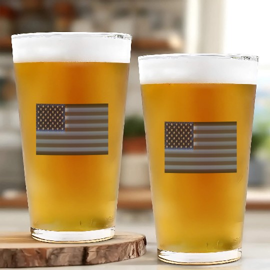 USA Flag with Space Stars & Stripes design Glass Cups